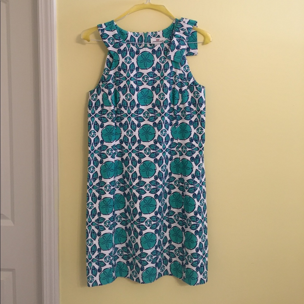 Vineyard Vines Blue and White Mini Shift Dress